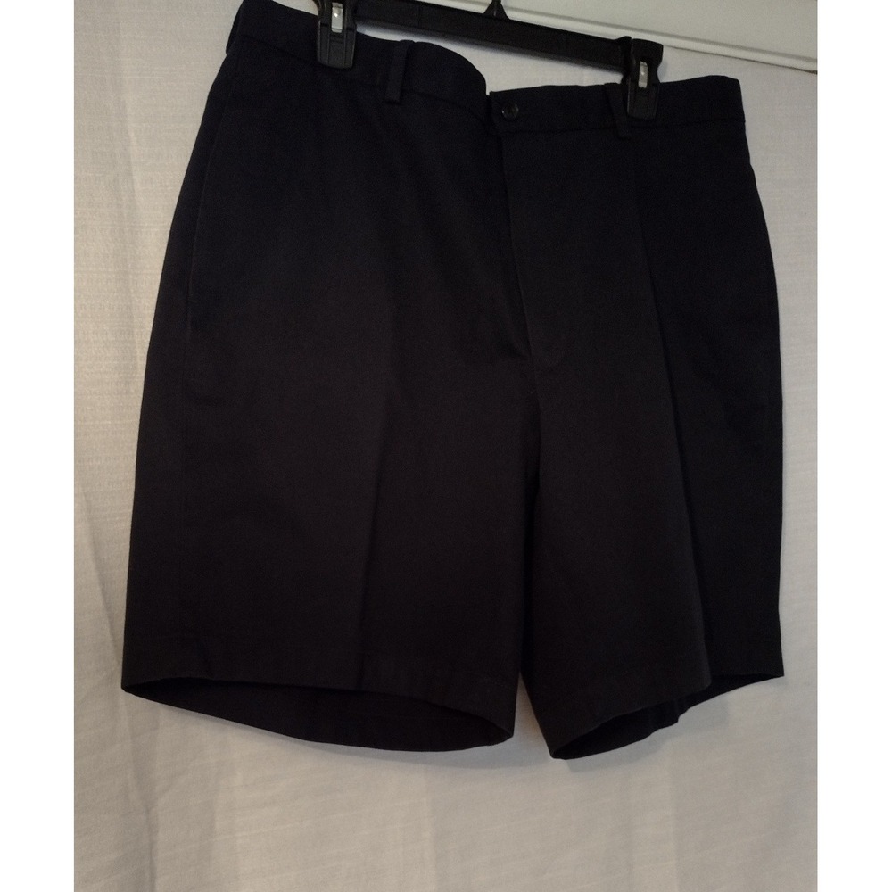 Brooks Brothers 346 Men's Shorts Size 38 Navy Blue Flat Front Pockets